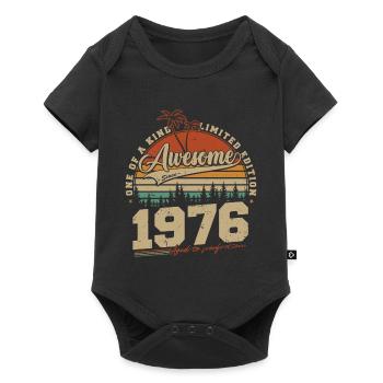 1976 Vintage Vintage Birthday Gift Retro - Baby Premium short-sleeve bodysuit - black - Front