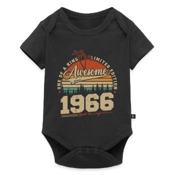 1966 Vintage Vintage Birthday Gift Retro - Baby Premium short-sleeve bodysuit - black - Front