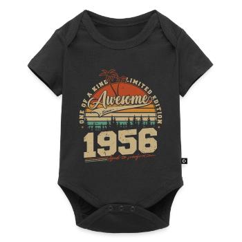 Cadeau d’anniversaire vintage vintage rétro de 1956 - Body à manches courtes Premium Bébé - noir - Devant