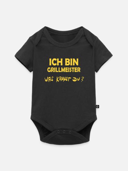 Grillmeister als Job - Baby Premium Kurzarmbody - Schwarz