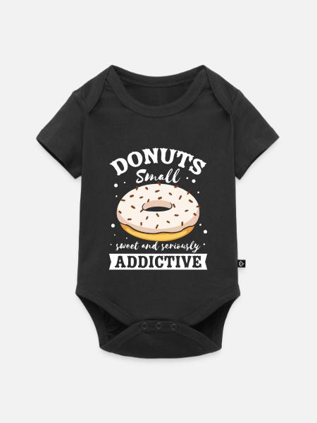 Donut Fastfood - Baby Premium Kurzarmbody - Schwarz