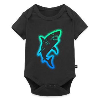 Shark Sharks Men's Kids Boys Shark - Baby Premium short-sleeve bodysuit - black - Front