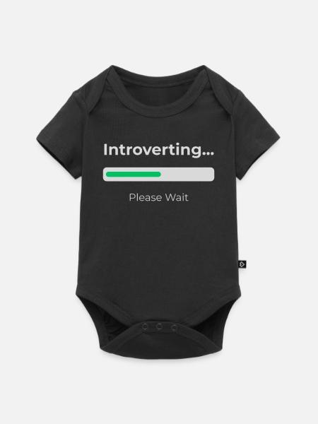 Introvert Loading  - Baby Premium Kurzarmbody - Schwarz