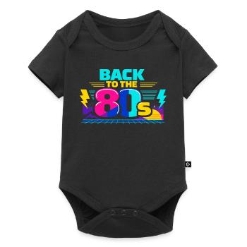 Retour aux années 80 néon - Body à manches courtes Premium Bébé - noir - Devant