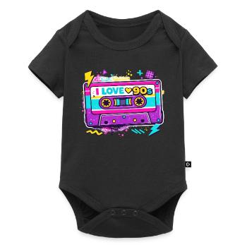 I Love 90s Cassette Graphic - Baby Premium short-sleeve bodysuit - black - Front