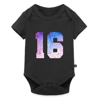 Issue 16 – 16th Anniversary Gift - Baby Premium short-sleeve bodysuit - black - Front