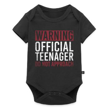Warning Official Teenager Do Not Approach - Baby Premium short-sleeve bodysuit - black - Front