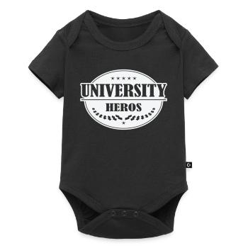Unihelden Badge - Baby Premium short-sleeve bodysuit - black - Front