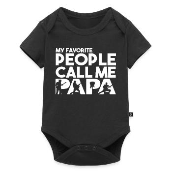 Mes personnes préférées m’appellent Papa Guitariste Solo - Body à manches courtes Premium Bébé - noir - Devant