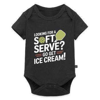 Pickleball Spieler Looking For Soft Serve Dinking - Baby Premium Kurzarmbody - Schwarz - Vorne