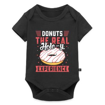 Restauration rapide en donuts - Body à manches courtes Premium Bébé - noir - Devant