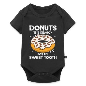 Donut fast food - Baby Premium short-sleeve bodysuit - black - Front