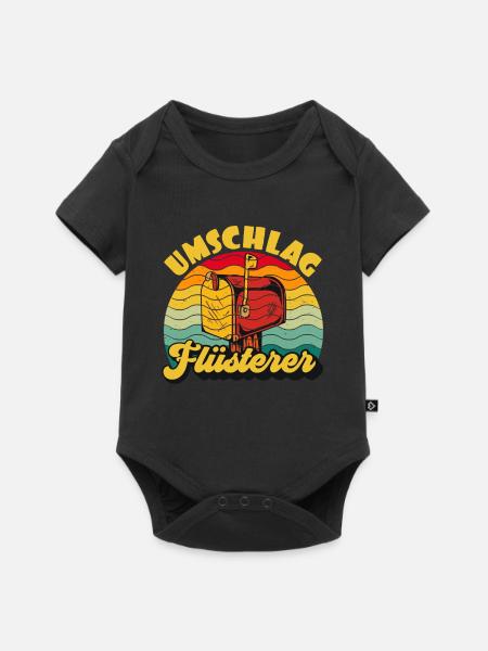 Briefträger UMSCHLAG FLÜTERER LUSTIG - Baby Premium Kurzarmbody - Schwarz