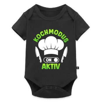 Küchenchef KOCHMODUS AKTIVIERT Lustiges - Baby Premium Kurzarmbody - Schwarz - Vorne