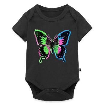 Papillon rétro vintage - Body à manches courtes Premium Bébé - noir - Devant