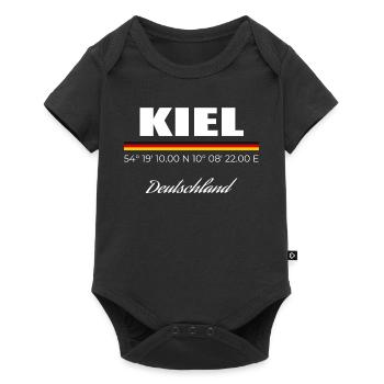 Kiel - Baby Premium Kurzarmbody - Schwarz - Vorne