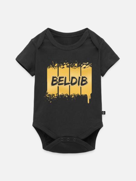 Urlaub Beldib - Baby Premium Kurzarmbody - Schwarz