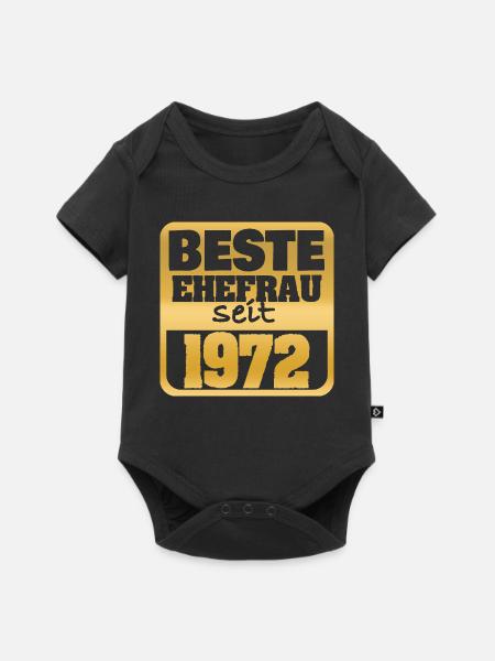 1972 - Baby Premium Kurzarmbody - Schwarz