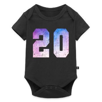 Ausgabe 20 – 20-jähriges Jubiläumsgeschenk - Baby Premium Kurzarmbody - Schwarz - Vorne