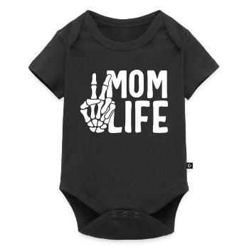 Mom Life Skeleton Hand – Mom Shirt Funny & Naughty - Baby Premium short-sleeve bodysuit - black - Front