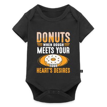 Restauration rapide en donuts - Body à manches courtes Premium Bébé - noir - Devant