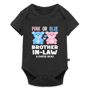Pink Or Blue Stepbrother Loves You - Baby Premium short-sleeve bodysuit - black - Front