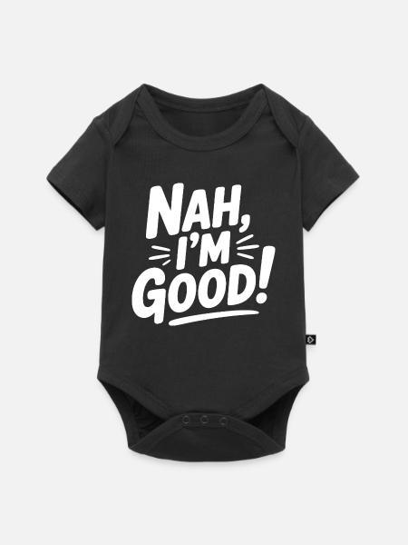Nein, mir geht's gut! - Baby Premium Kurzarmbody - Schwarz