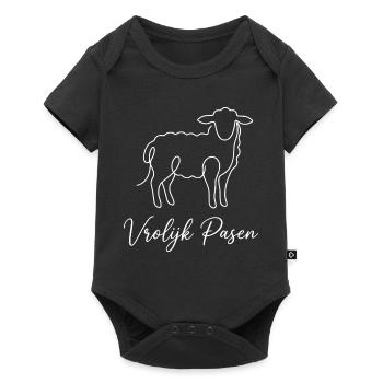 Vrolijk Pasen, Schattig Lammetje Shirt, Hoodie  - Baby Premium Kurzarmbody - Schwarz - Vorne