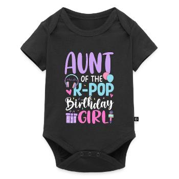 Aunt Of The K Pop Birthday Girl - Baby Premium short-sleeve bodysuit - black - Front