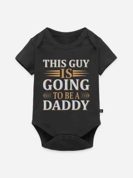 Zukünftige Daddy-Ankündigung - Baby Premium Kurzarmbody - Schwarz