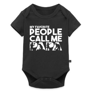 J’adore mon design Papa Steel Worker Ironworker - Body à manches courtes Premium Bébé - noir - Devant