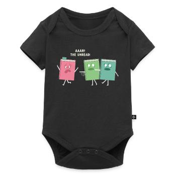 Reader Bookaholic Love Books Lesezeichen – Lustiges Buch - Baby Premium Kurzarmbody - Schwarz - Vorne