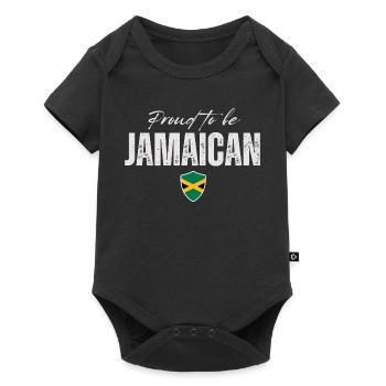 Jamaïcain fier, fabriqué en Jamaïque - Body à manches courtes Premium Bébé - noir - Devant