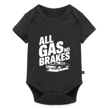 Benzin ohne Bremsen - Baby Premium Kurzarmbody - Schwarz - Vorne