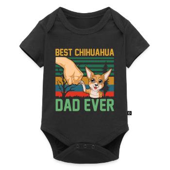 Best Chihuahua Dad Ever Retro Tee - Baby Premium short-sleeve bodysuit - black - Front