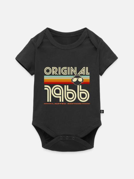 Originales Retro-Modell von 1966 - Baby Premium Kurzarmbody - Schwarz
