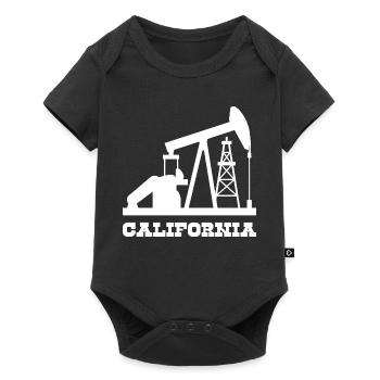 California Oilfield Pumpjack Design - Baby Premium short-sleeve bodysuit - black - Front