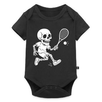 Jeu de tennis squelette Humour Design - Body à manches courtes Premium Bébé - noir - Devant