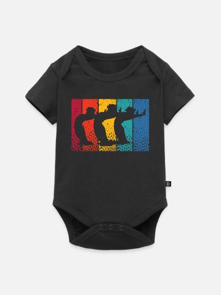 Artistic Swim Team Synchronschwimmen - Baby Premium Kurzarmbody - Schwarz