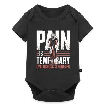 La douleur est temporaire – Vélo de cyclocross - Body à manches courtes Premium Bébé - noir - Devant