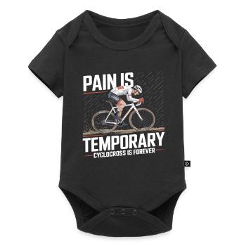 La douleur est temporaire – Vélo de cyclocross - Body à manches courtes Premium Bébé - noir - Devant