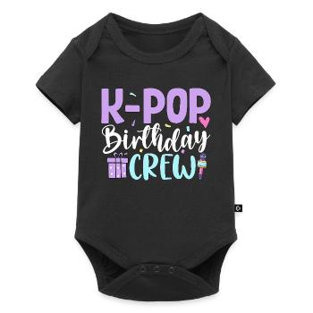 K Pop Birthday Crew - Baby Premium short-sleeve bodysuit - black - Front