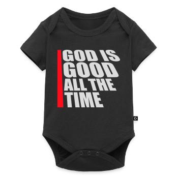 God Is Good All The Time Faith Christian Saying - Baby Premium short-sleeve bodysuit - black - Front