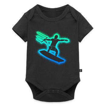 Kitesurf Kitesurf Enfants hommes Kitesurf - Body à manches courtes Premium Bébé - noir - Devant