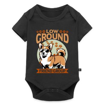 Corgi de race de chien drôle - Body à manches courtes Premium Bébé - noir - Devant