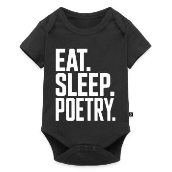 Typographie de la poésie Eat Sleep - Body à manches courtes Premium Bébé - noir - Devant