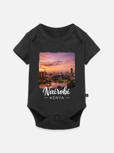 Nairobi Kenya - Baby Premium Kurzarmbody - Schwarz