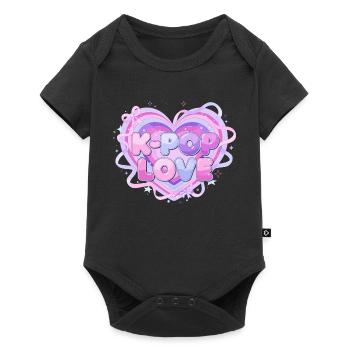 K-Pop Love Heart Pastel - Baby Premium short-sleeve bodysuit - black - Front