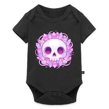 Crystal Skull with Crystals - Baby Premium short-sleeve bodysuit - black - Front