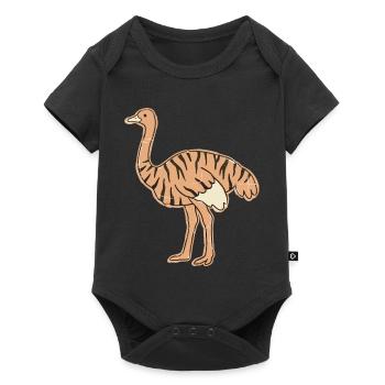 austria range cartoon stripes tabby - Baby Premium short-sleeve bodysuit - black - Front